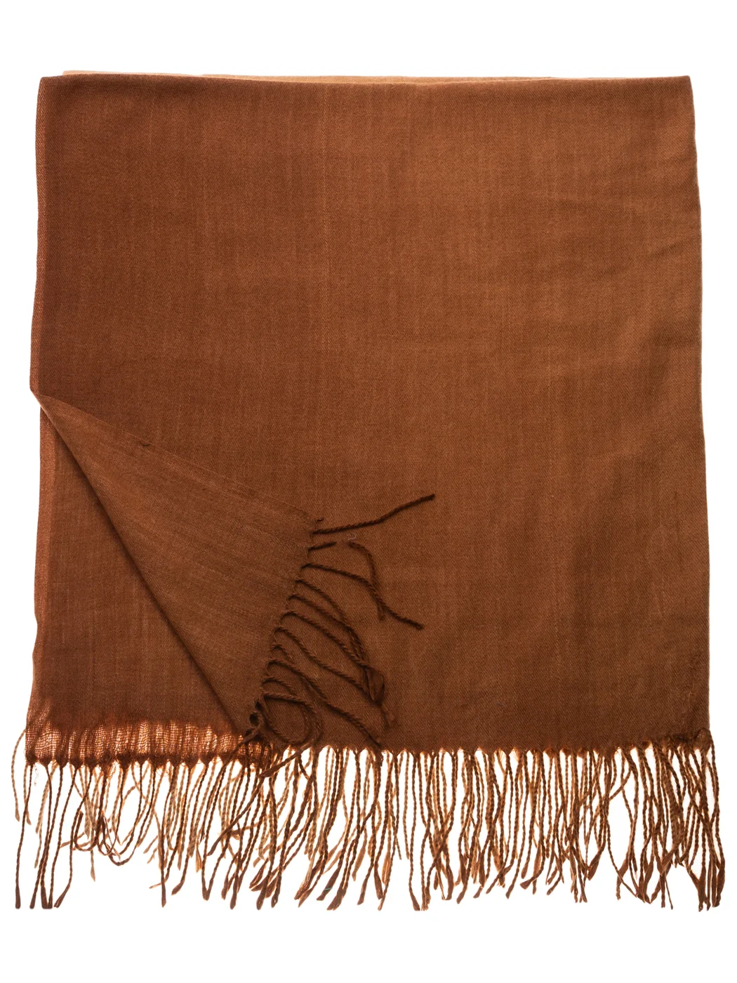 картинка Платок 21cah200pl1152-2 коричневый с шерстью от магазина Одежда+