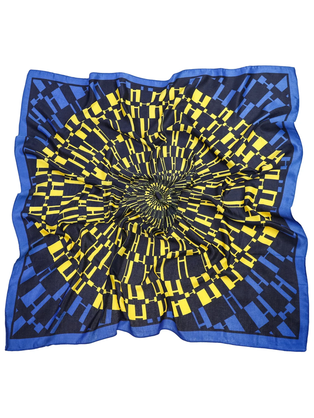 Платок женский 22cah120pl963-435-7 синий,желтый изображение 1